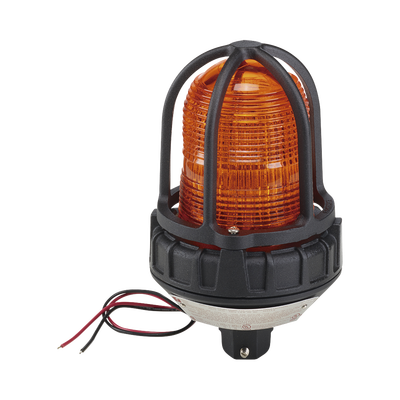 Luz estroboscópica para ubicaciónes peligrosas, montaje tipo tubo, 12-24Vcc, ambar