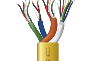 Bobina de cable de 305 metros, color amarillo, compuesto por:  6 x 22 AWG blindados, 4 x 18 AWG, 4 x 22 AWG, y 2 x 22 AWG, para aplicaciones en control de acceso.