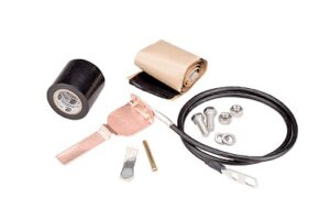 Kit de aterrizaje Estándar para cable coaxial de 1/4", 3/8", CNT-400, 9913. Longitud del conductor 60".