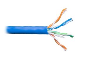 Bobina de cable de 305 metros, UTP Cat5e,de color azul, UL, CM, probado a 350 Mhz, para aplicaciones de CCTV/Redes de datos/IP megapixel / control RS485.