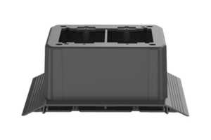 Caja de Conexión Doble, Para Uso con Canaleta de Piso AFR4BCBL6, Material PVC Rígido, Color Negro