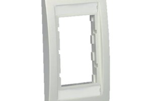 Marco de Placa Frontal Ejecutiva, Para dos Insertos de 1/2 o tres Insertos de 1/3, Color Blanco Mate