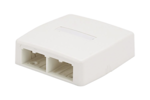 Caja de Montaje en Superficie, Para 4 Módulos Mini-Com, Color Blanco