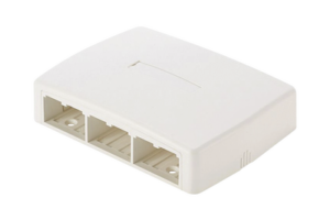 Caja de Montaje en Superficie, Para 6 Módulos Mini-Com, Color Blanco Mate