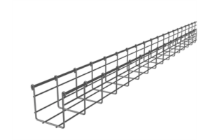 Charola tipo malla 105/100 mm (4.13/3.94 pulg.), con acabado Electro Zinc,  hasta 167 cables Cat6, tramo 3 m (9.84 pies)