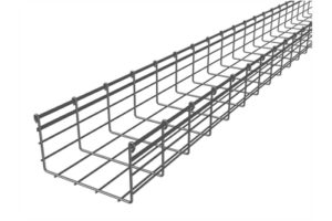 Charola tipo malla 150/200 mm, con acabado Electro Zinc, hasta 477 cables Cat6, tramo 3 m
