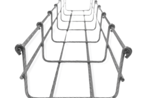Charola tipo malla 54/100 mm BIMETÁLICA para Instalación en Exterior o Interior, Extrema Resistencia y Durabilidad. Hasta 86 cables Cat6 (Tramo de 3 metros)