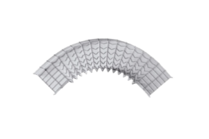 Curva pre-fabricada de 90 grados; 54/150 mm de ancho