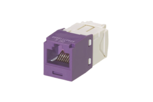 Conector Jack RJ45 Estilo TG, Mini-Com, Categoría 6, de 8 posiciones y 8 cables, Color Violeta