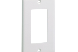 Placa de Pared Frontal Estándar GFCI, Material ABS, Color Blanco