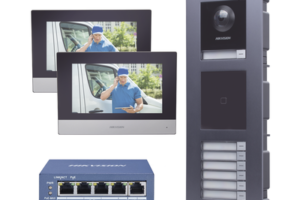 KIT de Videoportero IP para 7 DEPARTAMENTOS con llamada a App de Smartphone y Lector de Tarjetas EM / 2da Generación (Modular) / Montaje para EMPOTRAR incluido