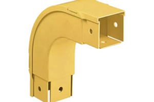 Bajada Vertical Exterior de 90º, Para uso con Canaletas 2x2 FiberRunner™, Color Amarillo