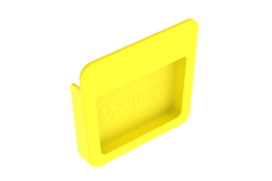 Tapa Final Para Canaletas FiberRunner™ 4x4, de Instalación a Presión, Color Amarillo