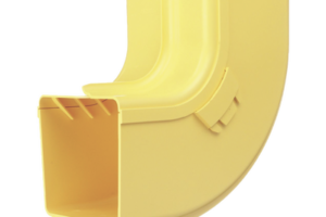 Bajada Vertical Interior de 90º con Tapa, Para uso con Canaletas 4X4 FiberRunner™, Color Amarillo