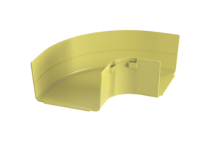 Ángulo Recto a 90º Horizontal, Para Canaletas FiberRunner™ 6X4, Color Amarillo