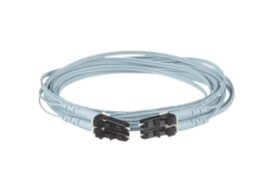 Jumper de Fibra Optica Multimodo 50/125 OM3, LC-LC Duplex, OFNR (Riser), Color Aqua, 7 Metros