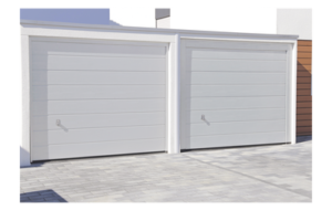 Puerta de Garage de alta calidad, Lisa color blanco 8X7 pies,  AISLADA, Estilo Americana.