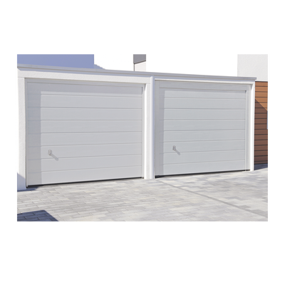 Puerta de Garage de alta calidad, Lisa color blanco 8X7 pies, AISLADA, Estilo Americana.