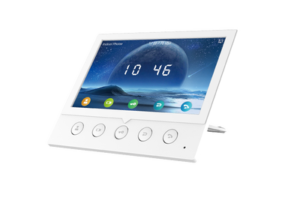 Monitor IP/SIP para interior, Wi-Fi, pantalla a color de 7", audio de 2 vías, PoE, 8 interfaces de entrada de alarma.