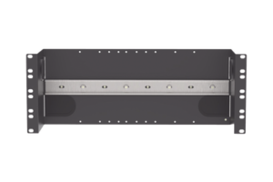 Soporte Industrial Para Instalar Equipos de Montaje en Riel DIN, Para Racks o Gabinetes Estándar de 19in, de 4UR, Color Negro