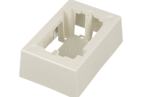 Caja de Pared Superficial, uso Universal con Placas de Pared, Con Cinta Adhesiva, Color Blanco Mate