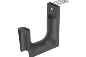 Sujetador tipo J (J-Hook), Con Soporte para Montaje en Techo, Para 180 Cables Cat6, Nylon 6.6, Color Negro, 10 piezas