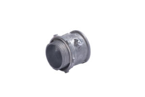 Conector 1" (25mm) pared delgada con tornillo tipo americano galvanizado etiqueta verde