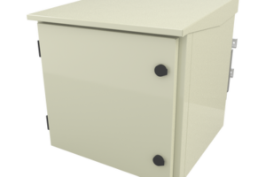 Gabinete para Poste/Torre/Pared de Exterior con Ventiladores y Termostato con Rack de 19" de 9 U.