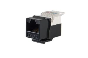 Módulo Jack Keystone Cat5e sin Herramienta (toolless) para faceplate - Color Negro