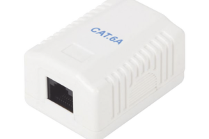 Caja de pared con 1 puerto, incluye 1 jack UTP Cat6A
