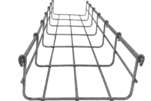 Charola tipo malla 66/150 mm BIMETÁLICA para Instalación en Exterior o Interior, Extrema Resistencia y Durabilidad. Hasta 157 cables Cat6 (Tramo de 3 metros)