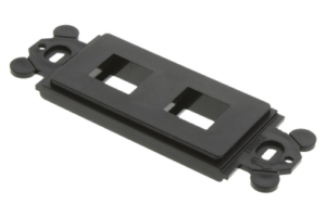 Marco de Módulo Dúplex, Para Placas Frontales Estándar GFCI, Acepta 2 Módulos Keystone, Color Negro