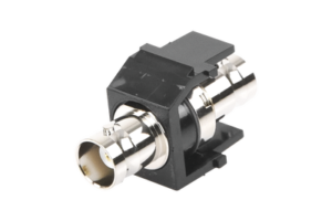 Módulo Acoplador Coaxial Tipo BNC, Keystone, de 50 Ohms, Color Negro