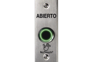 Interruptor IR NoTouch® de Acero Inoxidable, Montaje Delgado, Caja Posterior, ABIERTO