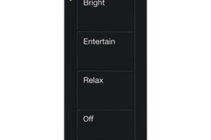 Control remoto inalambrico PICO, con escenas predefinidas para espacio en sala..