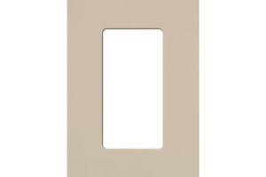 Placa de pared 1 espacio, para atenuador (dimmer), apagador ó control remoto inalámbrico LUTRON.