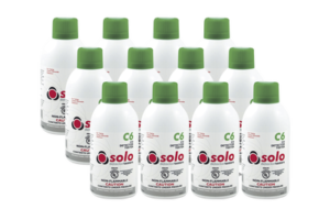 Paquete de 12 latas de gas genuino de monóxido de carbono CO de uso manual o en dispensadores SOLO-330/SOLO-332