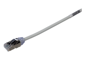 Patch Cord Cat6A, Diametro Reducido 28 AWG, Blindado S/FTP, CM/LS0H, 2 m, Color Gris