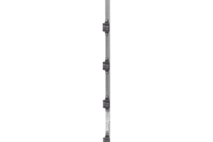 Poste de Paso de 1m para Cerca Electrificada de Tubo Galvanizado cal. 18 de 1"Diam. con 5 Aisladores Instalados.