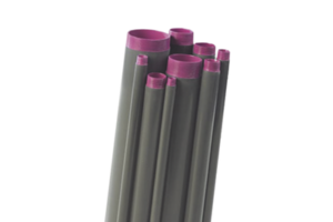 Tubo Conduit rígido de aluminio de 1/2” (12.7 mm) con recubrimiento de PVC de 3.05 m con cople.