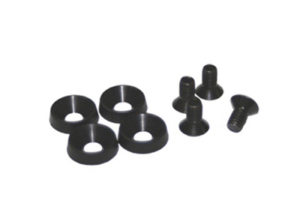 Kit de 4 tornillos y 4 arandelas de plástico para instalación de equipo en rack