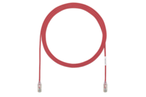 Cable de Parcheo TX6, UTP Cat6, Diámetro Reducido (28AWG), Color Rojo, 10ft