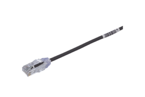 Cable de Parcheo TX6, UTP Cat6, Diámetro Reducido (28AWG), Color Negro, 8in (20.2cm)