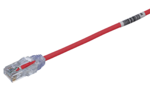 Cable de Parcheo TX6, UTP Cat6, Diámetro Reducido (28AWG), Color Rojo, 8in (20.2cm)