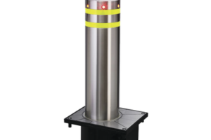 Pilona o Bolardo Neumático / 100% Acero Inoxidable / Alta Velocidad / 275MM Diámetro / Acabado de Lujo