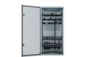 Gabinete Industrial Preconfigurado de Montaje en Pared, Fabricado en Acero Bajo en Carbono, Protección NEMA 4/12 IP66, de 26 UR, Color Gris