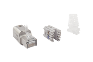 Plug RJ45 Cat6A Blindado, Terminación en Campo, Compatible con Todas las Categorías, Sin Clip Protector de Seguro