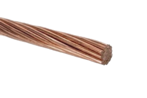 Cable Eléctrico de Cobre Desnudo Semiduro 7 Hilos, Cal. 1/0 AWG, Rollo 100 m.