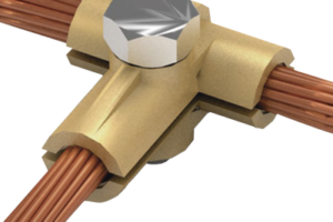 Conector tipo T de latón para diametro 50-70 mm2 cable