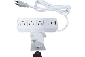 Unidad de Distribución de Energía / Cuenta con Bracket Ajustable a Diferentes Grosores / 3 Contactos 110VCA / 2 Contactos para Carga USB